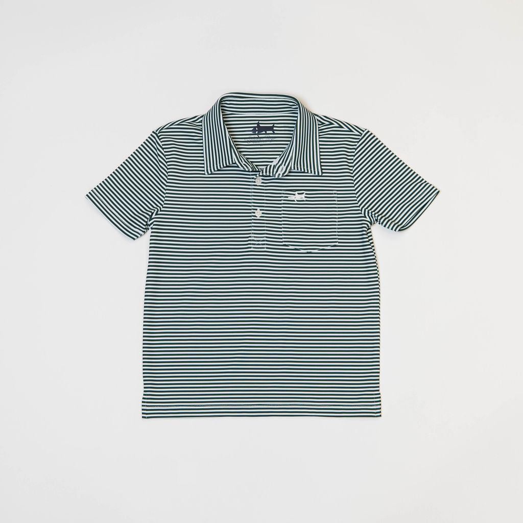 Saltwater Boys Company INSHORE PERFORMANCE STRIPE SS POLO