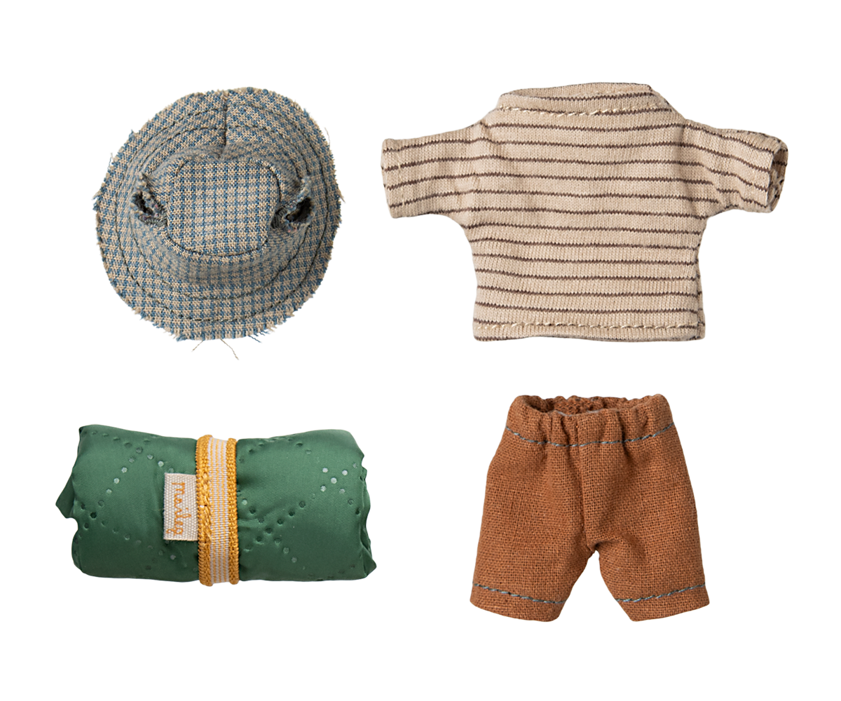 Maileg Hiker mouse, Big brother - Thin stripes - Persnickety Shop