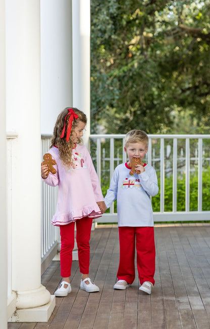 Trotter Street Gingerbread Train Pant Set