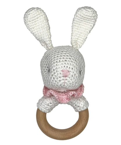 Bunny Bamboo Crochet Wooden Rattle