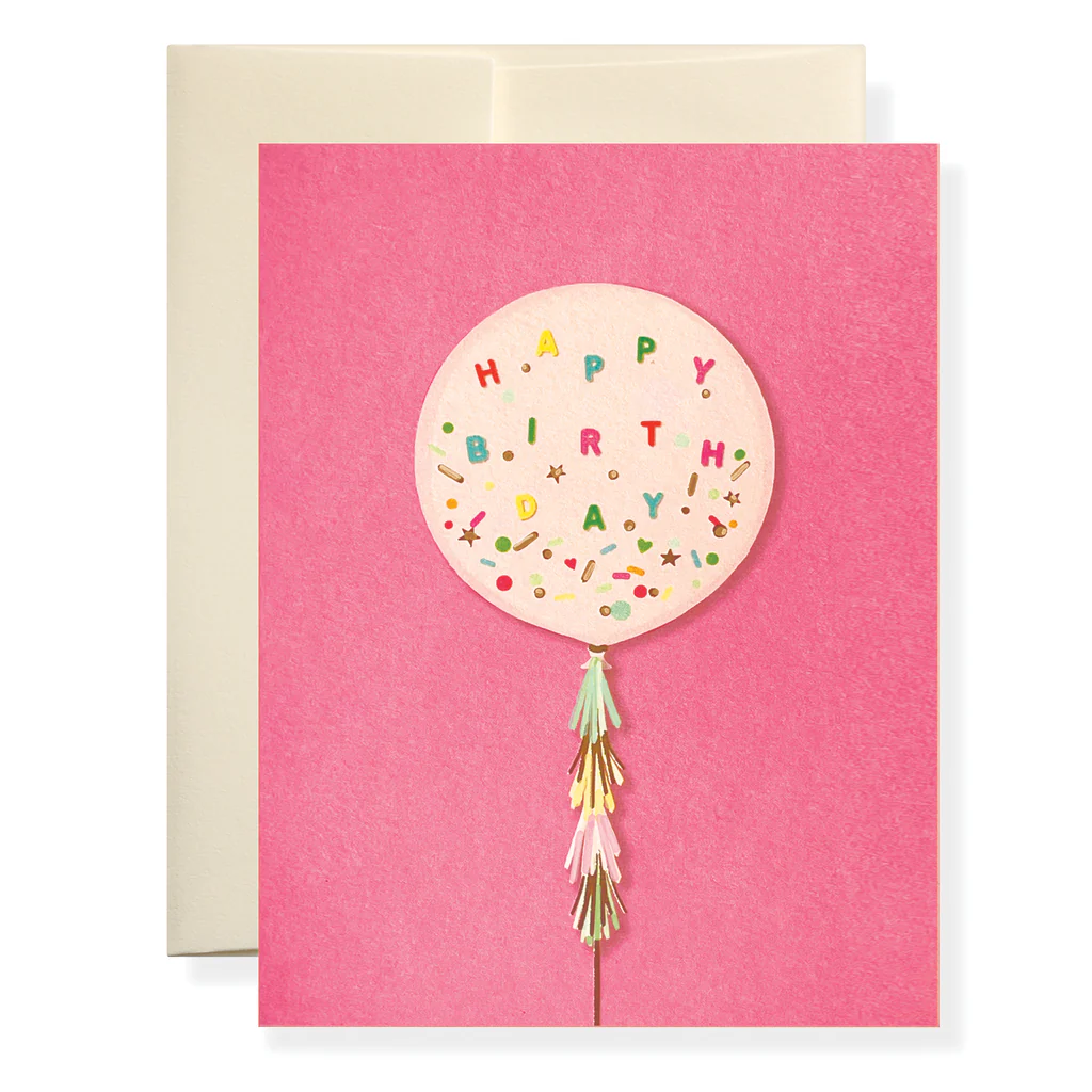 Pink Balloon Greeting Card: Individual - Persnickety Shop