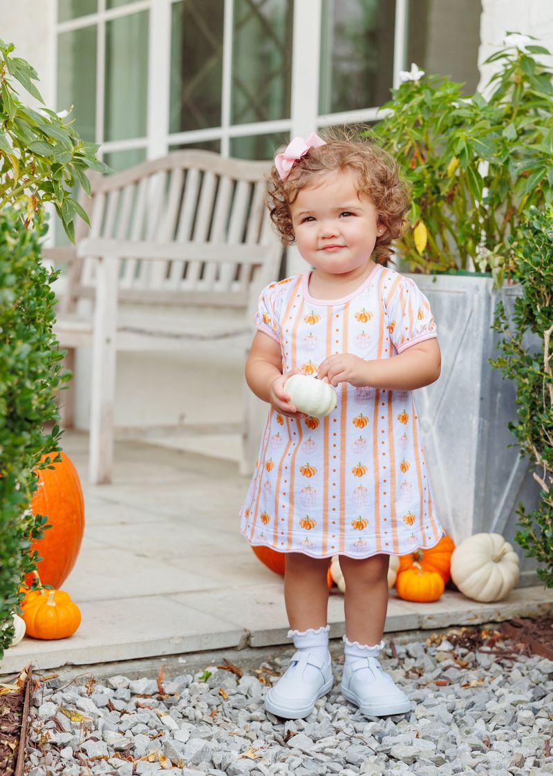 Trotter Street Kids Pumpkin Patch Scalloped Bubble