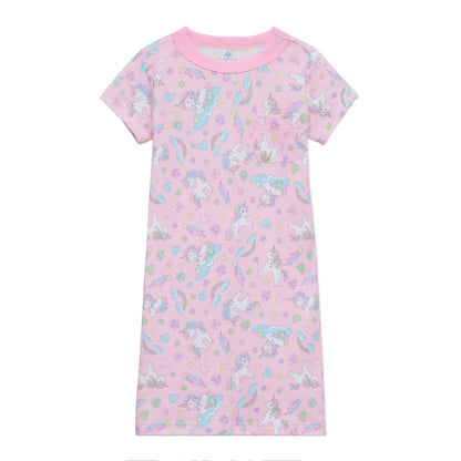 Magnolia Baby Enchanted Unicorns Short Sleeve Play Dress/ Nightgown - Persnickety Shop