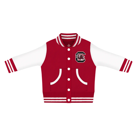 South Carolina Gamecock Garnet Varsity Jacket Kids - Persnickety Shop
