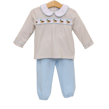 Trotter Street Kids Boy Mallard Migration Bloomer Pant Set