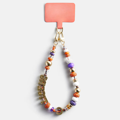 Clemson University Beaded Bandana Phone Charm