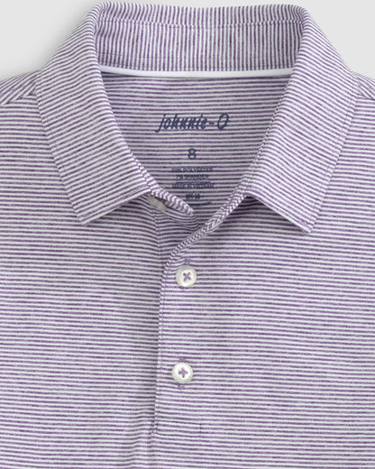 Johnnie-O Clemson Lyndonn Jr. Striped Purple Jersey Performance Polo