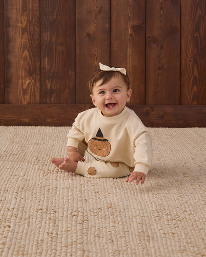 Quincy Mae RELAXED FLEECE SWEATSHIRT LIL PUMPKIN
