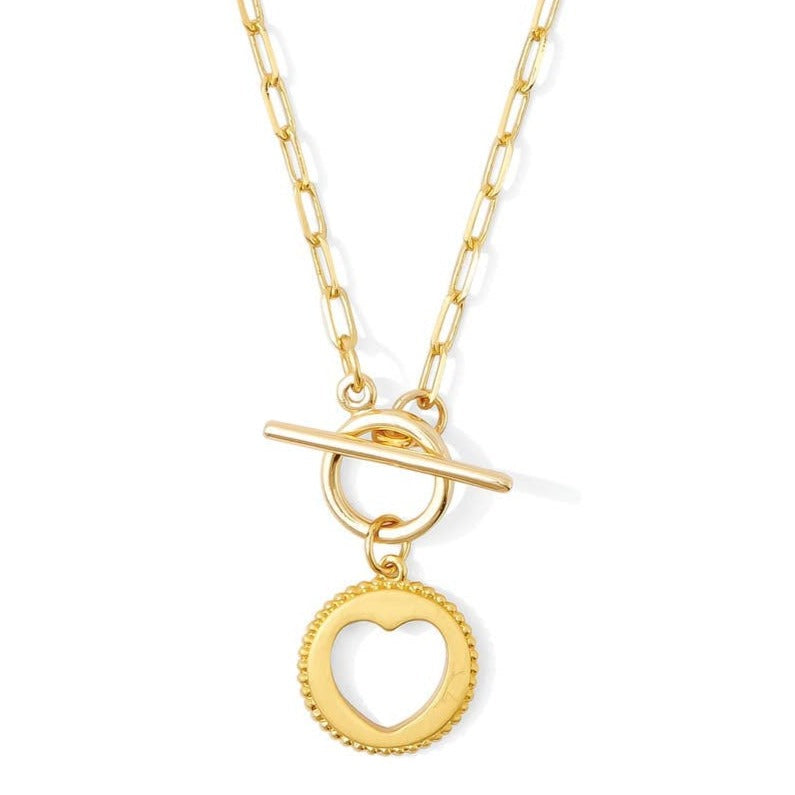 Heart Paperclip Toggle Necklace - Persnickety Shop