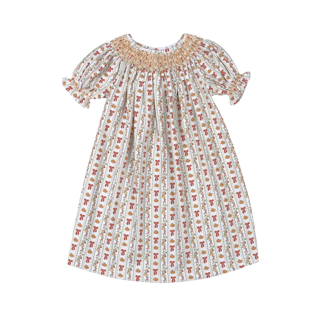 Baby Loren Greatfull Day Pima Dress Floral Hand Smock Bishop Dress