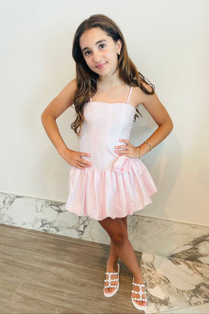 Bailey Pastel Pink Taffeta Ballet Dress - Persnickety Shop