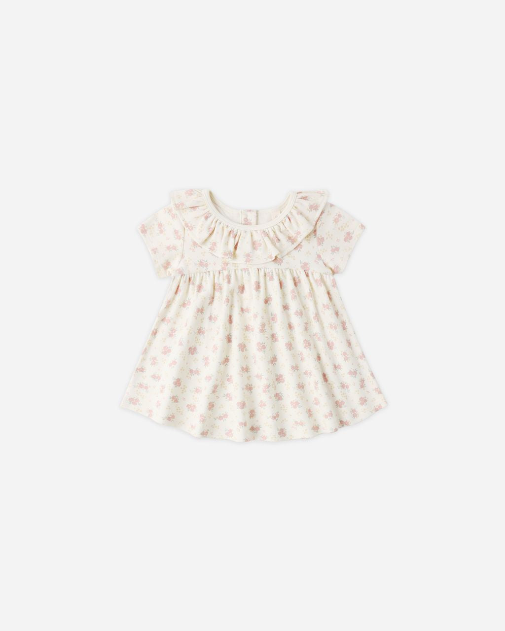 Ruffle Collar Jersey Dress || Flower Field - Persnickety Shop
