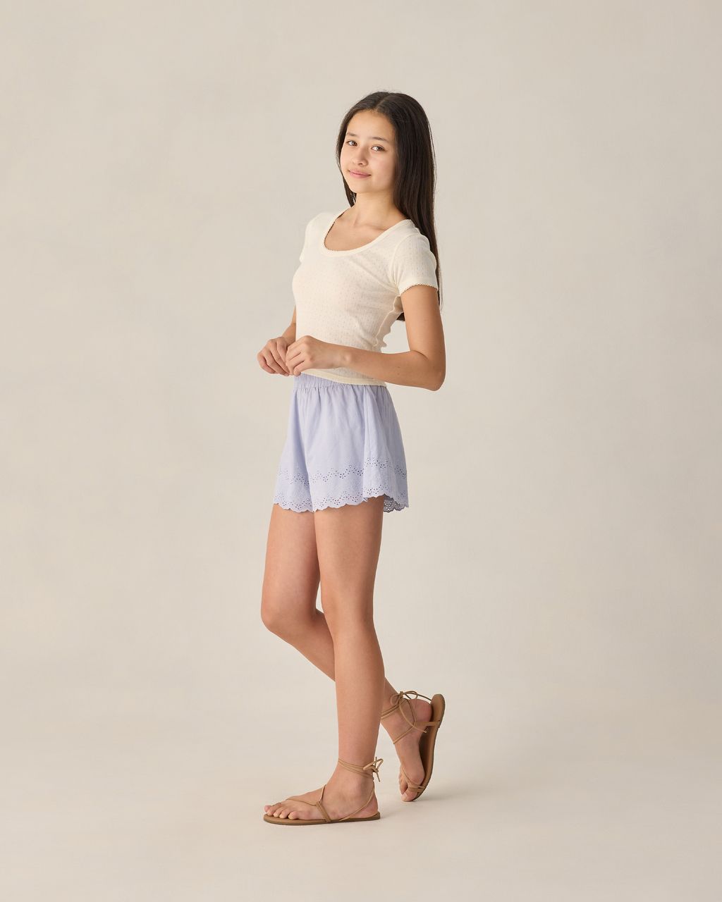 TEEN REMI SHORTS PERIWINKLE - Persnickety Shop