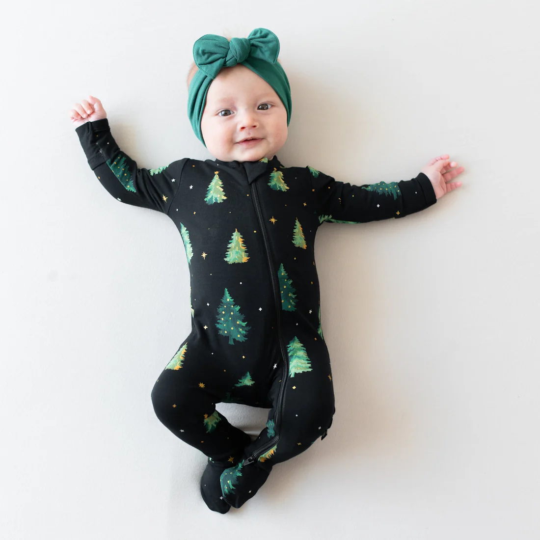 Kyte Baby Zippered Footie in Twinkle Tree - Persnickety Shop