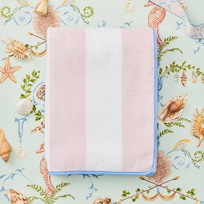 Beach Towel Pink Stripe - Persnickety Shop