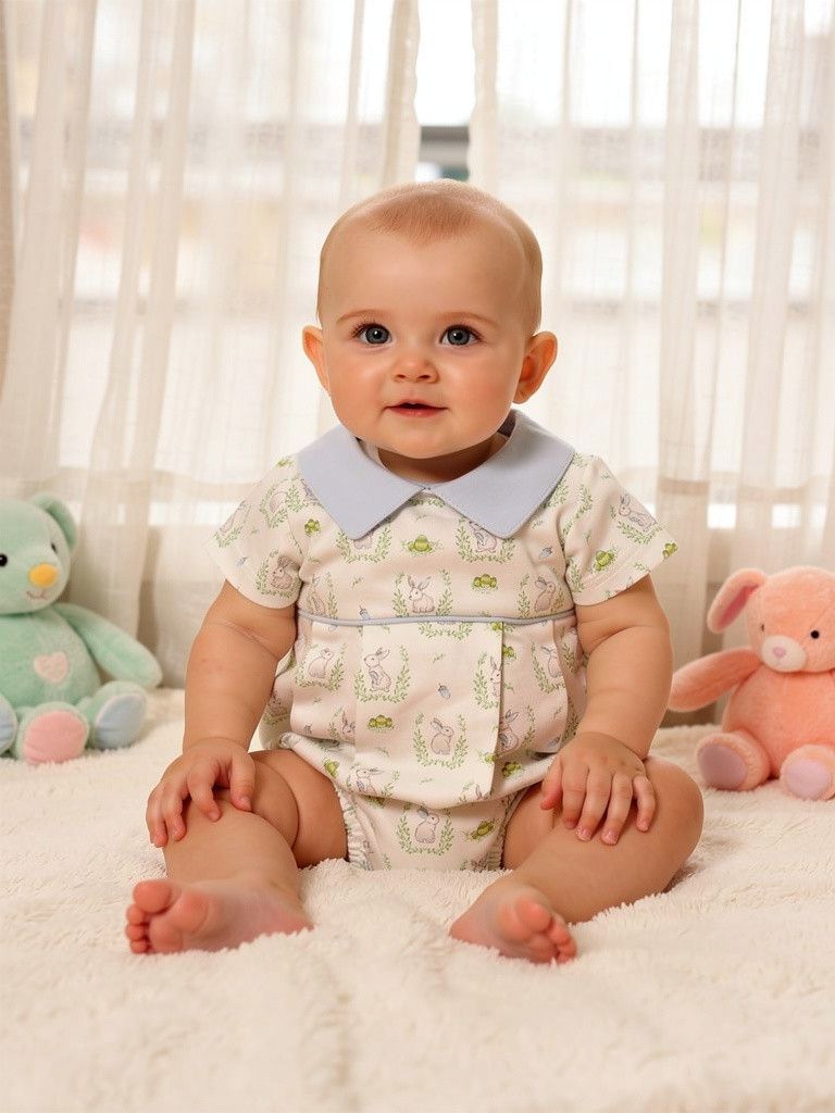 Baby Loren Easter Bunnies Sun Bubble- Boy - Persnickety Shop