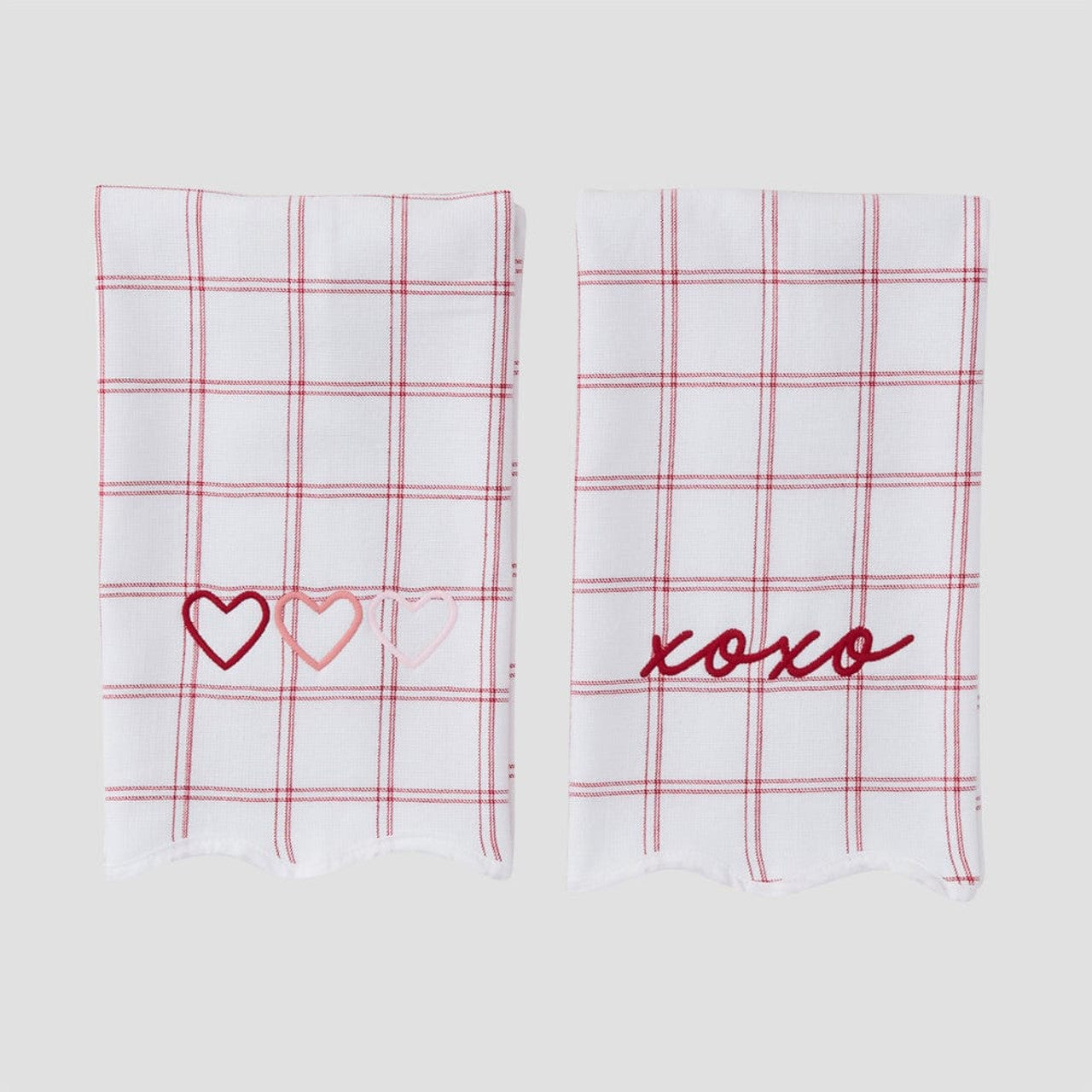 Kitchen Towel Red HEARTS