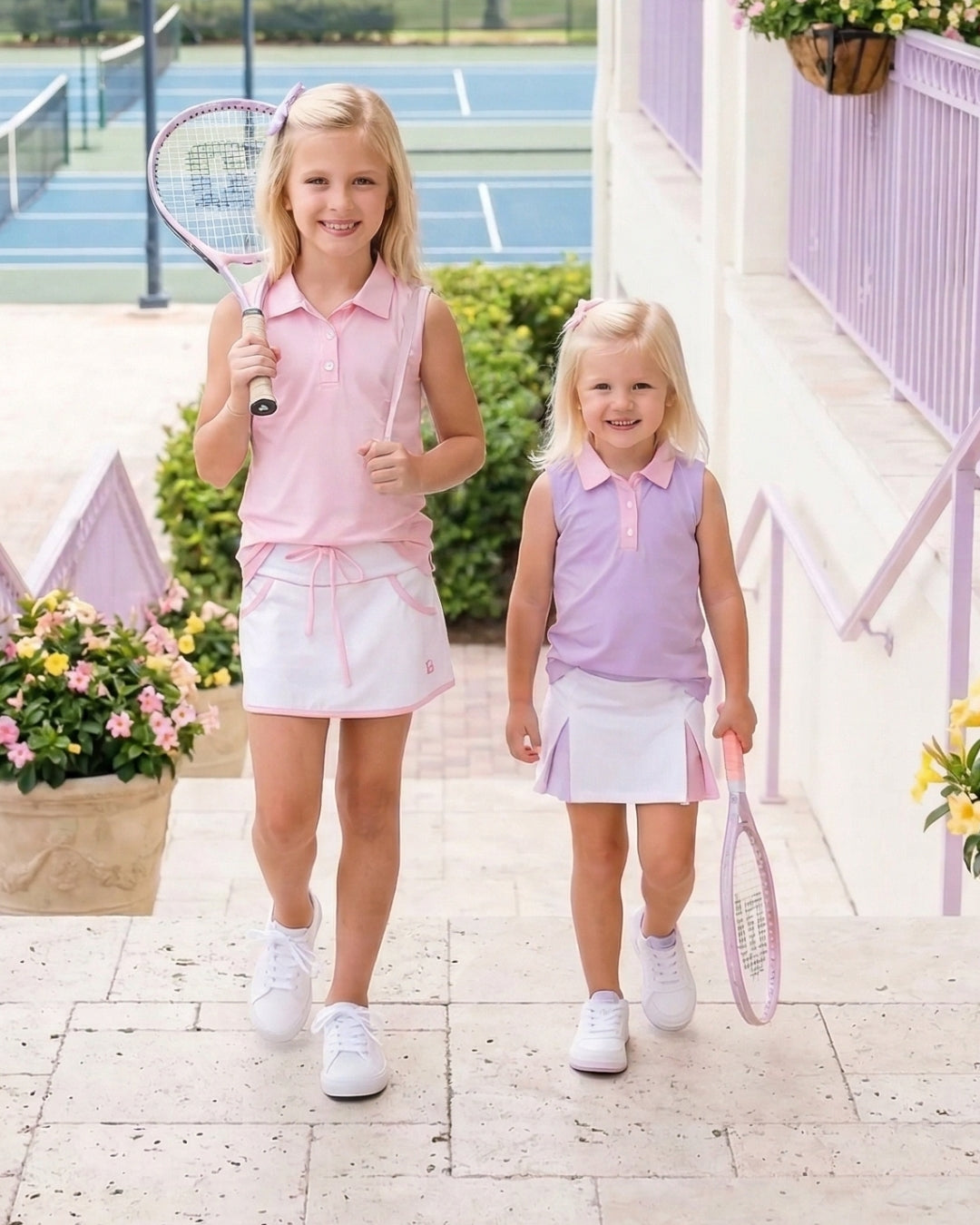Set Athletics Courtney Skort - Pure Coconut, Cotton Candy Pink, Petal Purple - Persnickety Shop