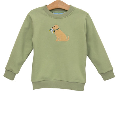 Trotter Street Kids French Terry Pullover- Dog and Duck
