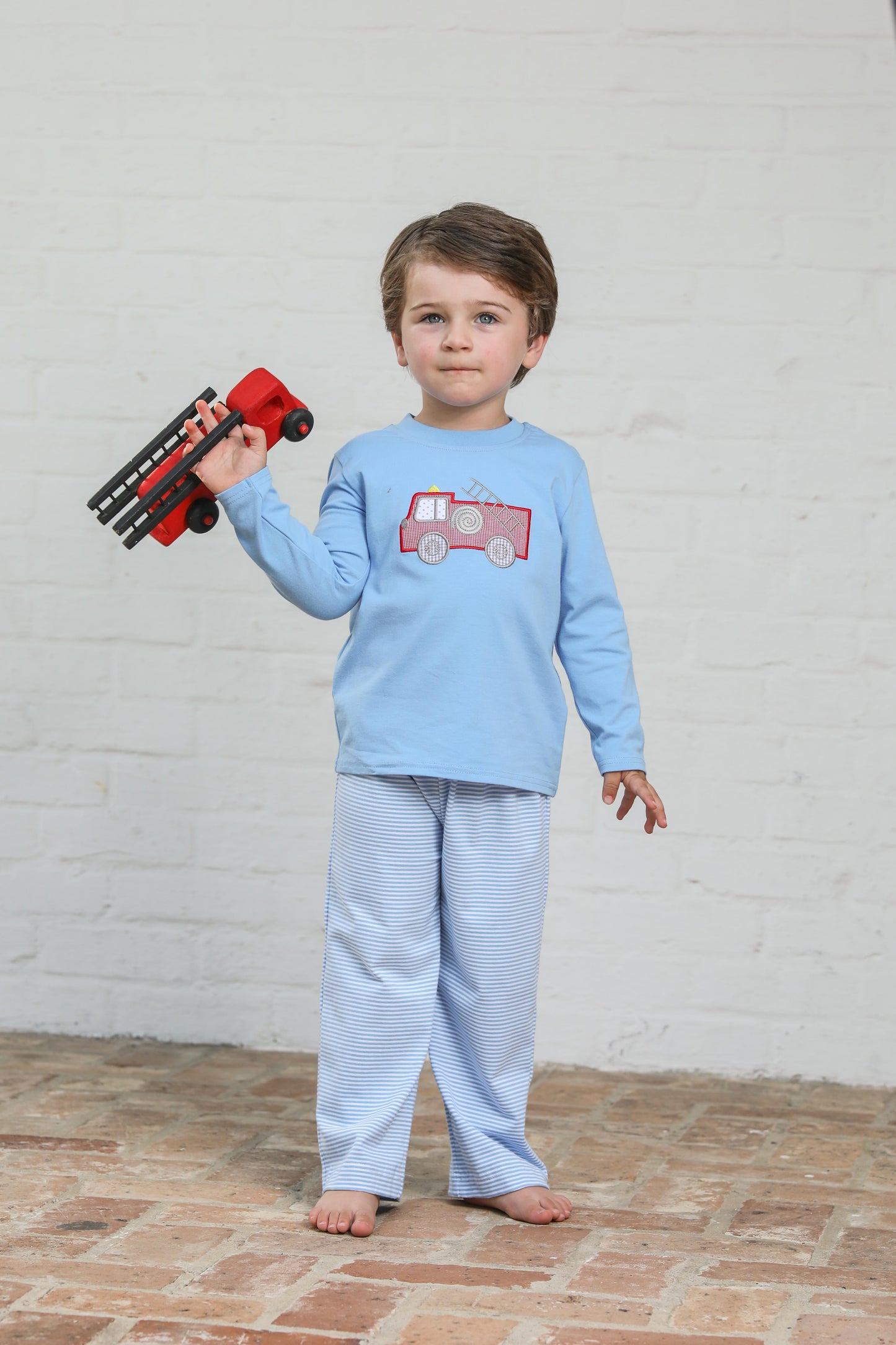 Trotter Street Kids Firetruck Pant Set - Persnickety Shop