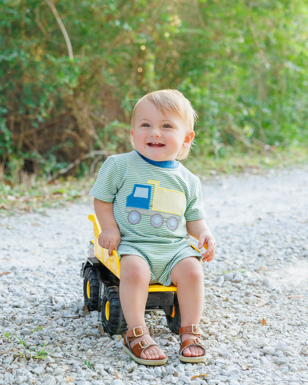 Jellybean Boy Dump Truck Romper - Persnickety Shop