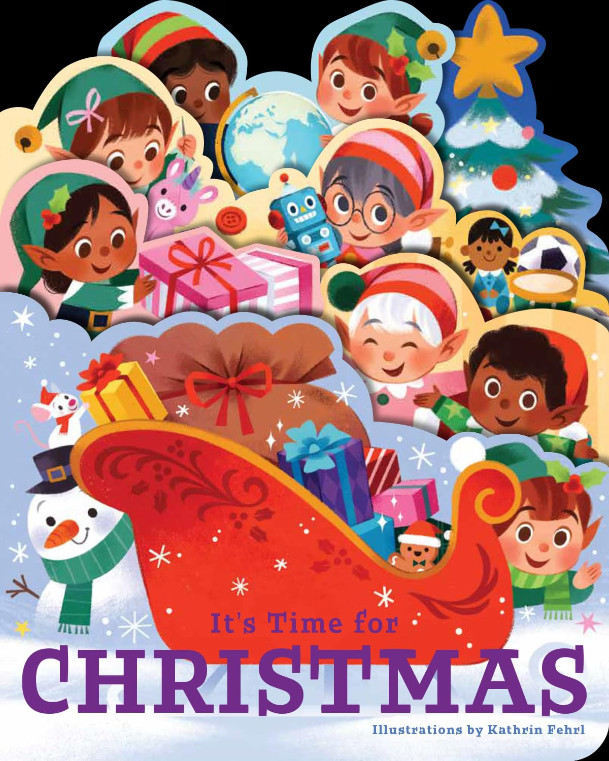 It's Time for Christmas: A lush multi-layered die cut reveal celebrating Christmas