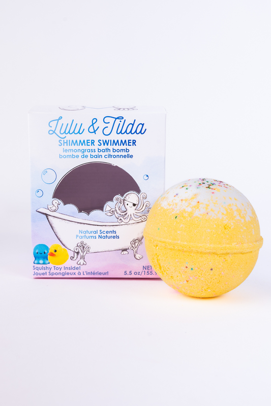 Swimmer Shimmer Bath Bomb, with Surprise Squishie Inside - Persnickety Shop