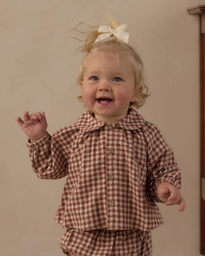 RYLEE & CRU NELLIE SET BRICK CHECK