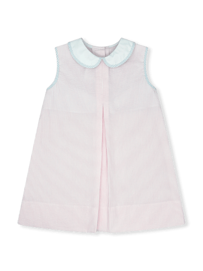 Lullaby Set - Caroline Dress Simply Pink Seersucker, Blue Seersucker - Persnickety Shop