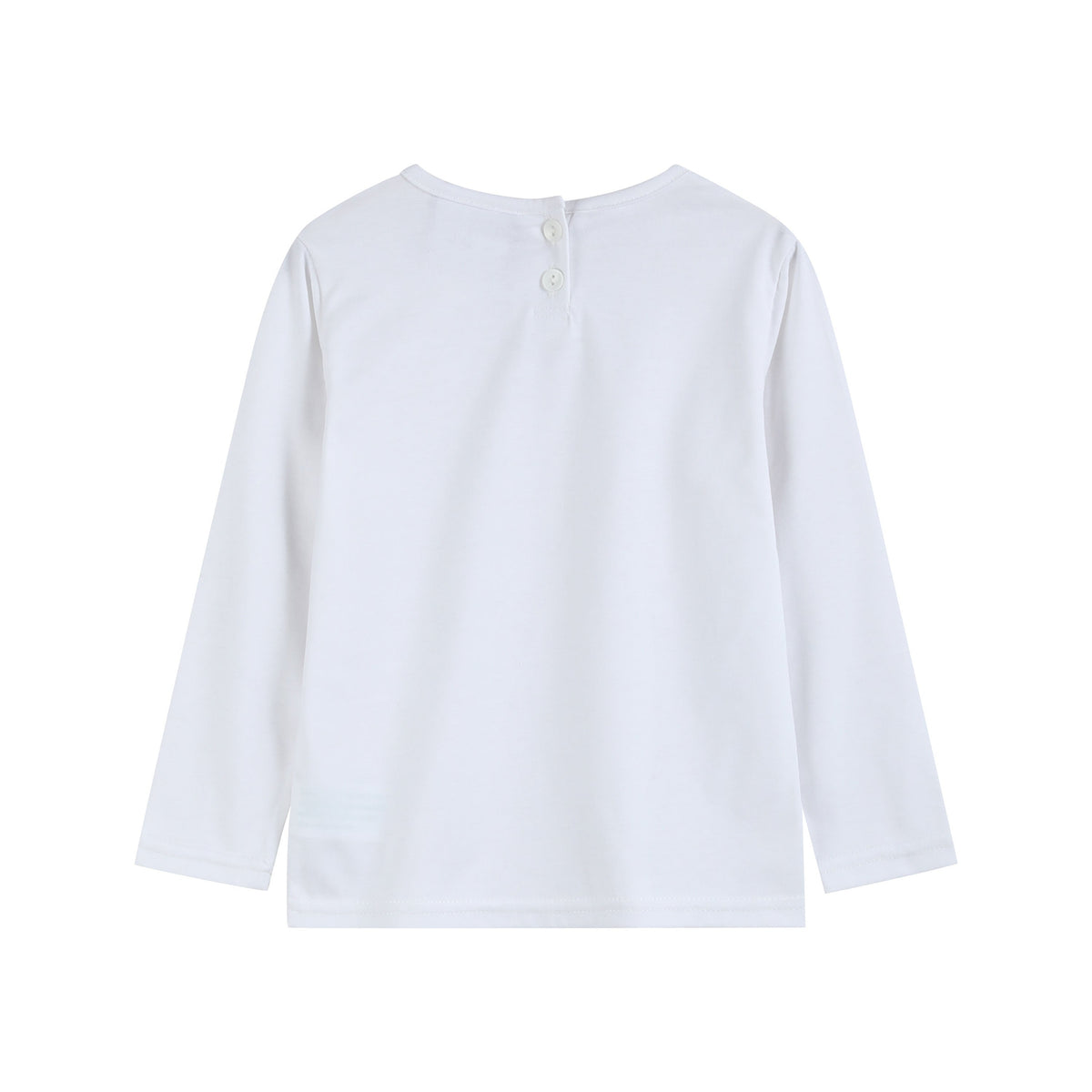Lil Cactus White Cotton Layering Girls Shirt