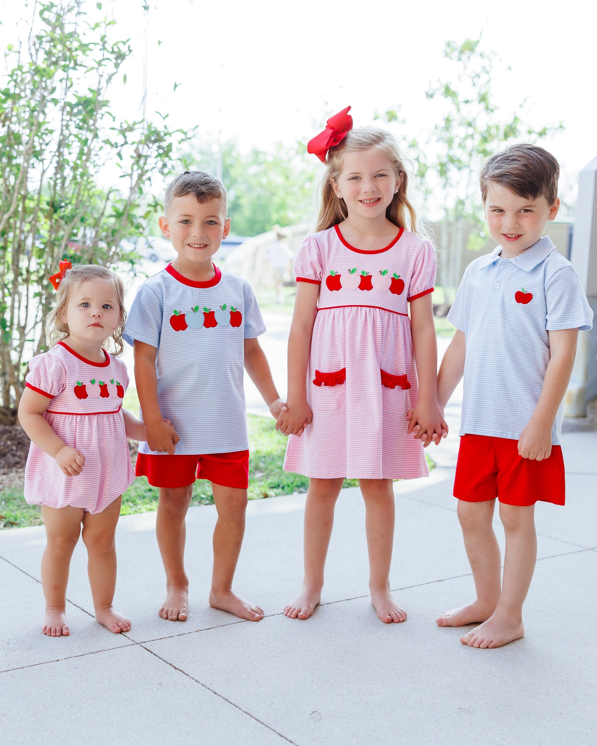 Apple A Day Short Set  by Jellybean Smock Candy - Persnickety Shop