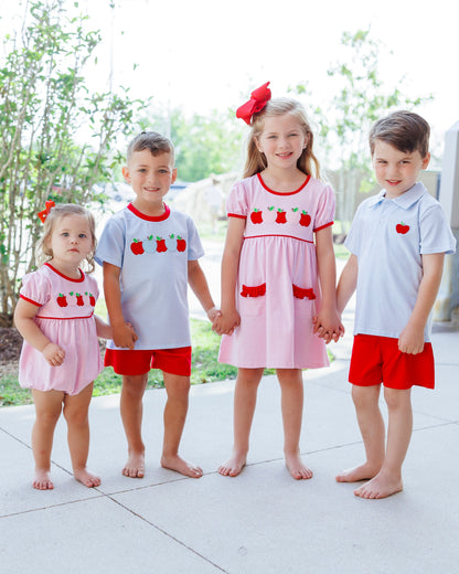 Apple A Day Short Set  by Jellybean Smock Candy - Persnickety Shop