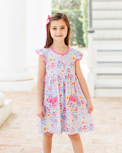 Jellybean Poppies and Petals Pocket Dres - Persnickety Shop