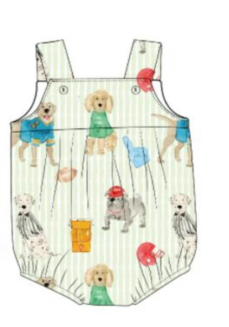 Sweet Bay Clothing-Sweet Bay Clothing- Puppy Football Bubble Size 6-12M - Persnickety Shop