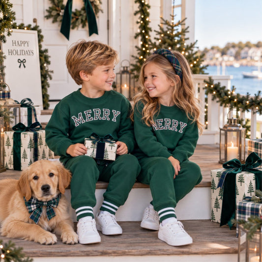 Bits & Bows Merry Plaid Signature Crewneck Sweatshirt
