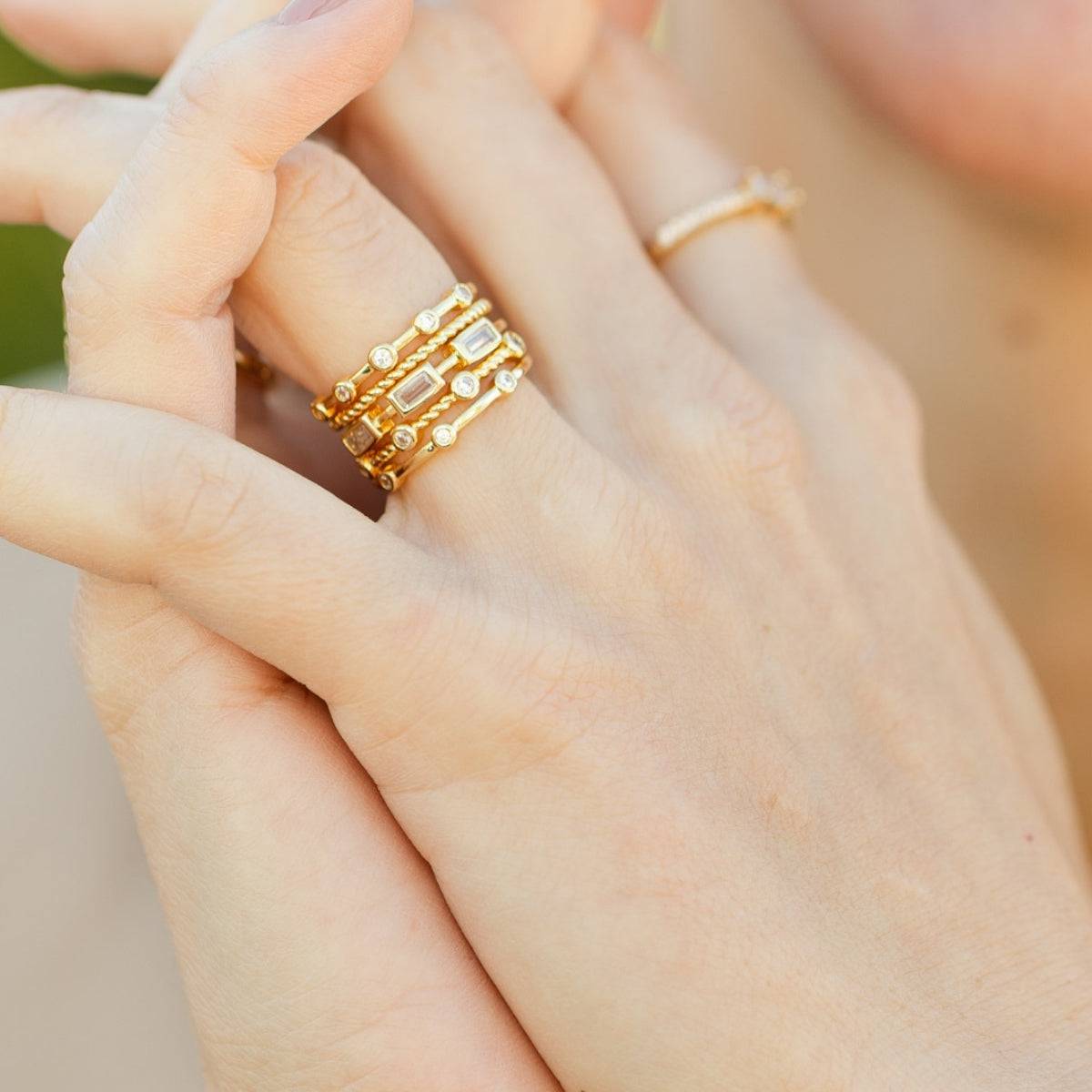 Layered Statement Ring Silver - Persnickety Shop