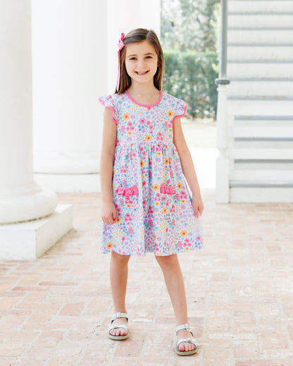 Jellybean Poppies and Petals Pocket Dres - Persnickety Shop