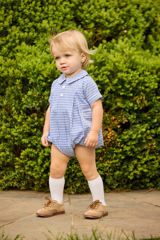 Little English Davant Bubble - Gray Blue Gingham