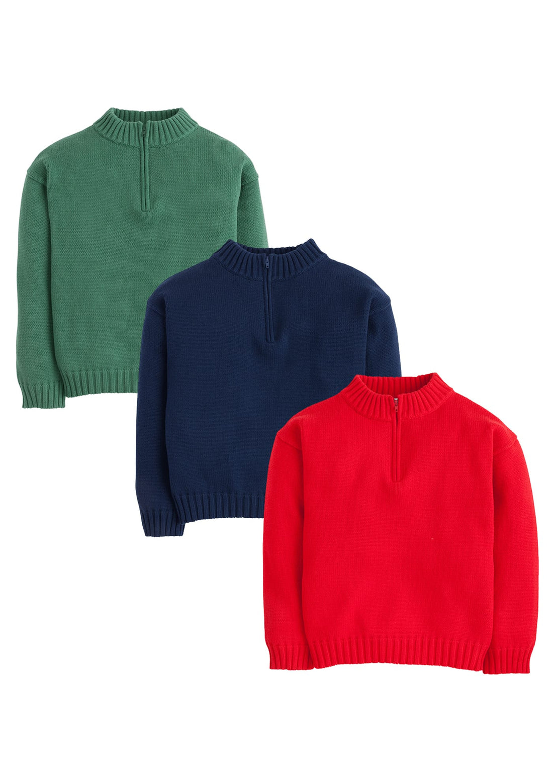 Little English Quarter Zip Sweater - Red