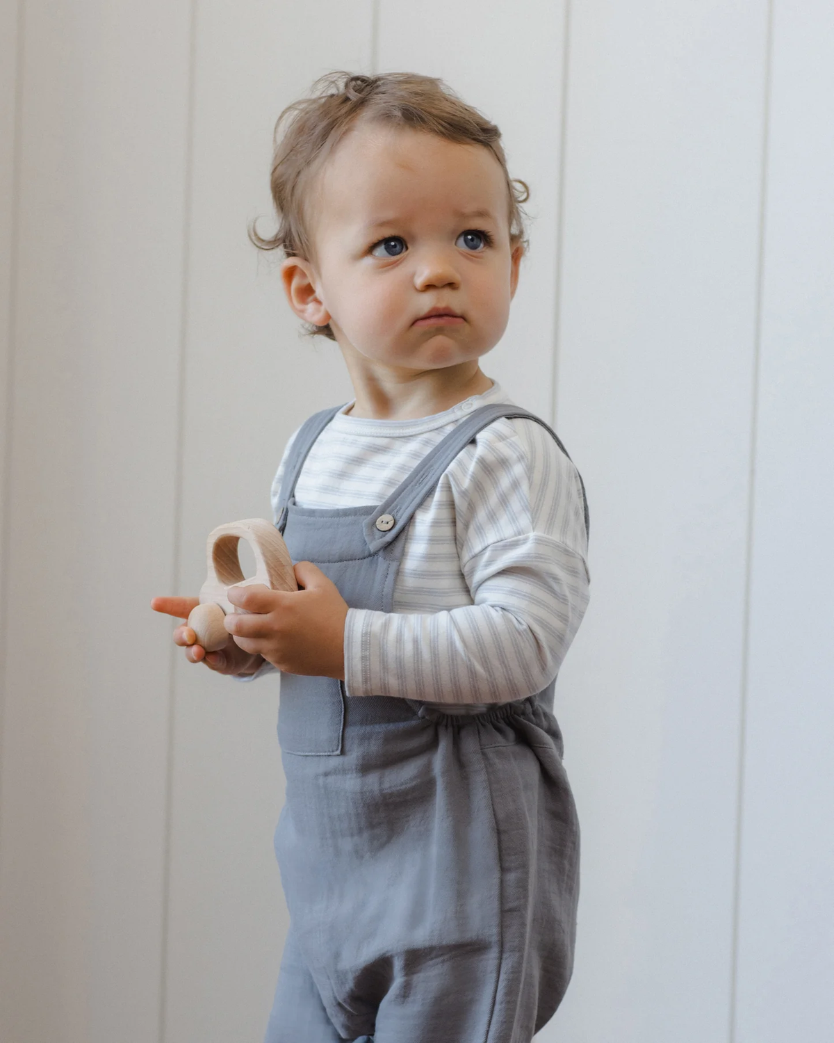 QUINCY MAE BABY OVERALL SLATE
