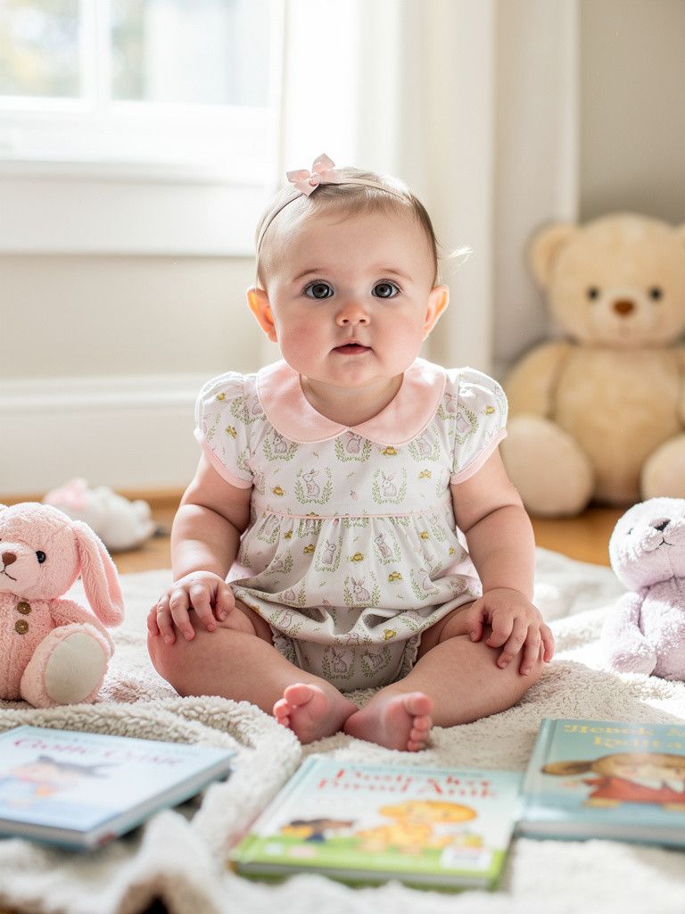 Baby Loren Easter Bunnies Sun Bubble- Girl - Persnickety Shop