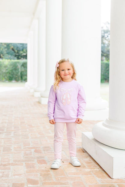 Trotter Street Kids French Terry Pullover- Ballet Shoes