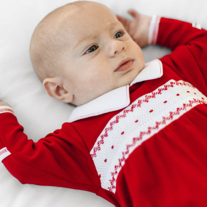 MAGNOLIA BABY Miles Smocked Footie