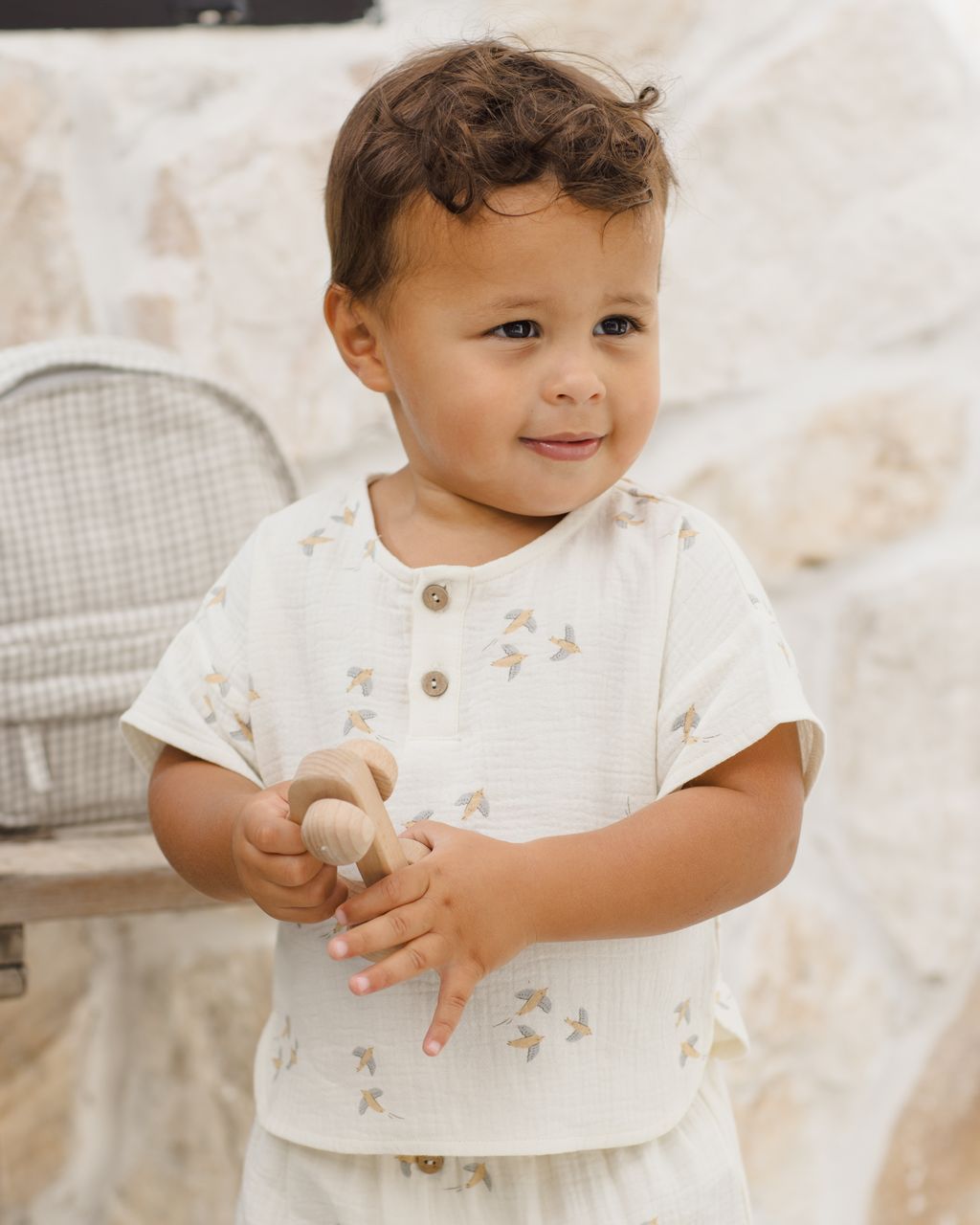 Woven Boxy Top + Short Set || Birds - Persnickety Shop