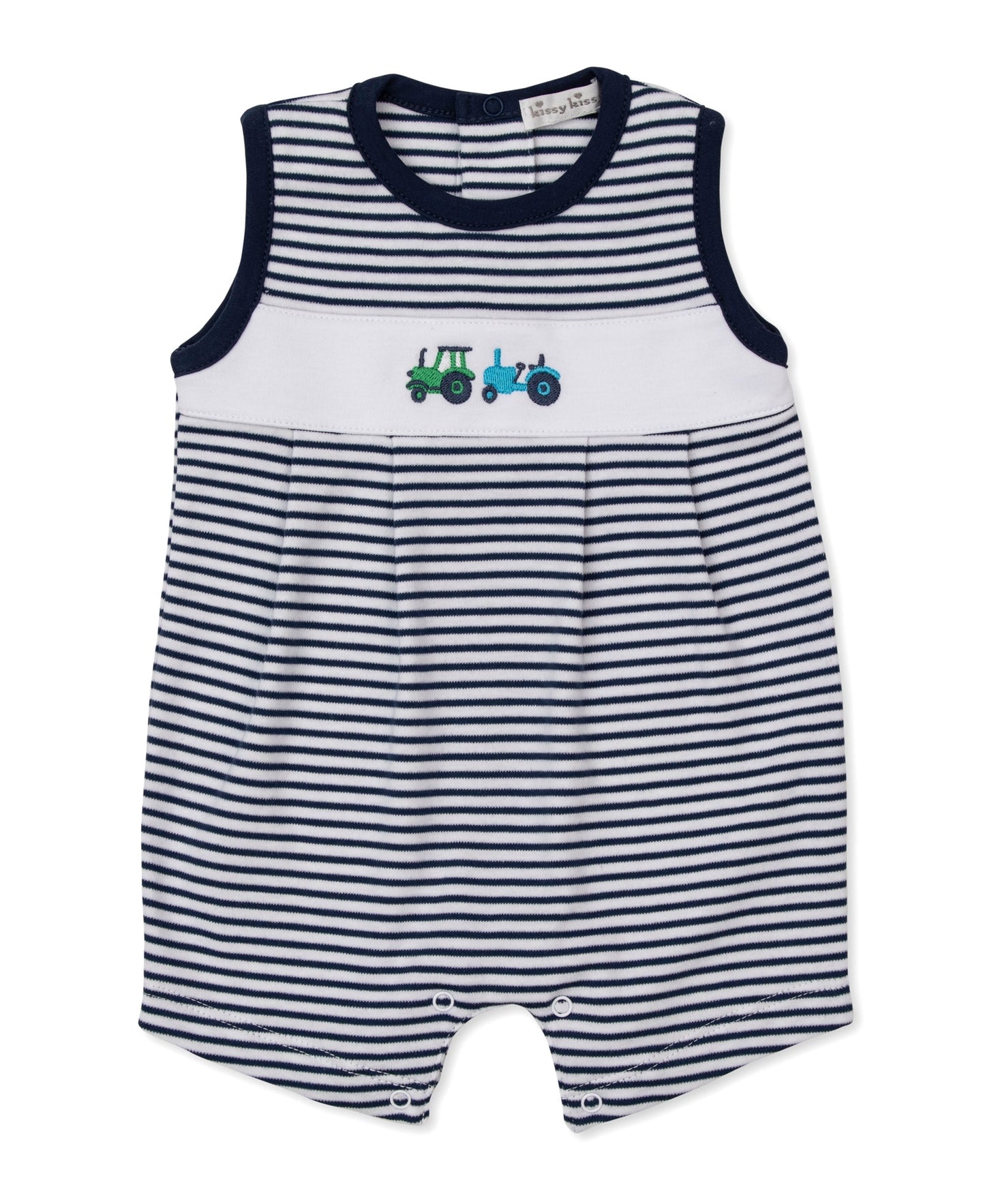 Kissy Kissy Trusty Tractors Sleeveless Stripe Playsuit - Persnickety Shop