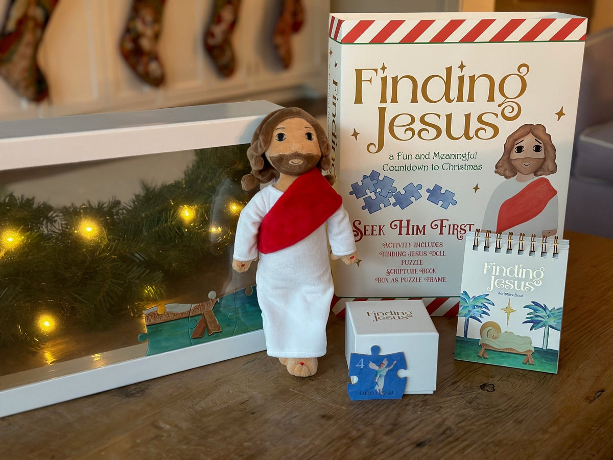 Finding Jesus Countdown to Christmas Kit for Families Puzzle Book Box Set