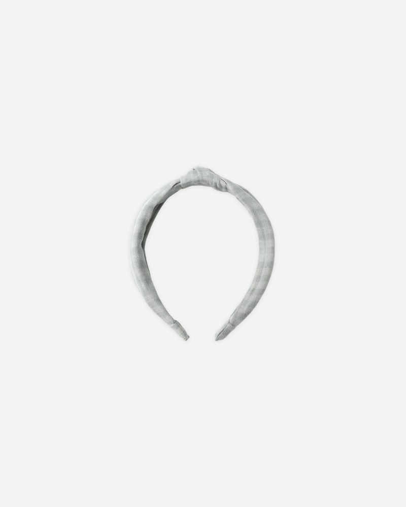 KNOTTED HEADBAND GREEN GINGHAM - Persnickety Shop