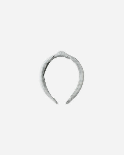 KNOTTED HEADBAND GREEN GINGHAM - Persnickety Shop