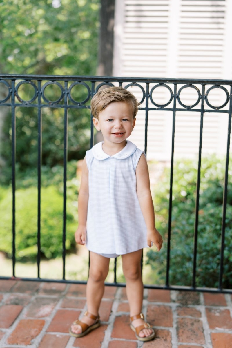 Lullaby Set - Collier Diaper Set Palmer Blue Pima, Caterpillar - Persnickety Shop