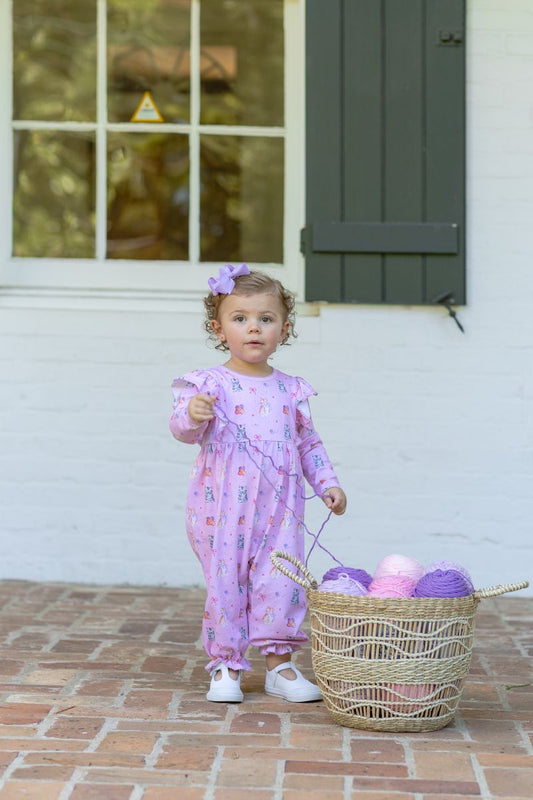 Trotter Street Kids Girl Fluffy Friends Romper